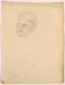 Piirros, nukkuva lapsi, 1840-45 tekijältä Daniel Huntington