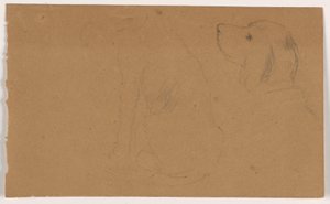 Piirros, Dash (setteri), pää ja vartalo, n. 1862. tekijältä Daniel Huntington
