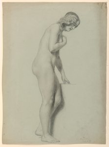 Piirros, Naisalaston kuva, 1858 tekijältä Daniel Huntington
