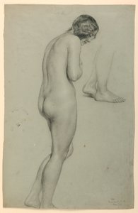 Piirros, Naisalaston kuva, 1858 tekijältä Daniel Huntington