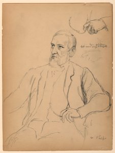 Piirros, John Jay Phelps istumassa, S, 1863 tekijältä Daniel Huntington
