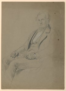 Piirros, istuva mies, 1860 tekijältä Daniel Huntington