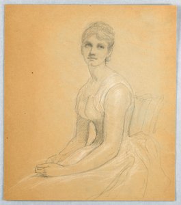 Piirustus, Luonnos naisen muotokuvaan, 1881 tekijältä Daniel Huntington