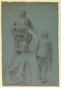 Piirustus, hameen verhoilu rouva Sheppard Gandylle, 1859. tekijältä Daniel Huntington
