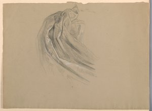 Piirustus, luonnos "A Magdalen", D, 1852. tekijältä Daniel Huntington