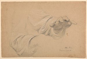 Piirustus, tutkimus "Communion of t", 1844 tekijältä Daniel Huntington