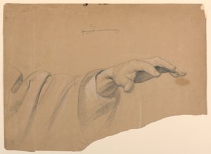 Piirustus, tutkimus "Communion of t", 1844 tekijältä Daniel Huntington