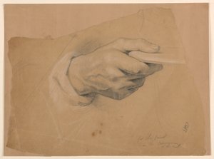 Piirustus, tutkimus "Communion of t", 1844 tekijältä Daniel Huntington