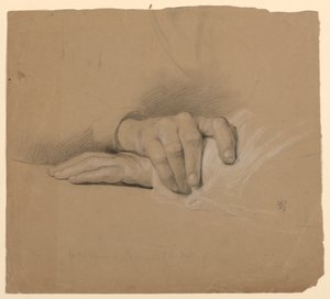 Piirustus, tutkimus "Communion of t", 1844 tekijältä Daniel Huntington