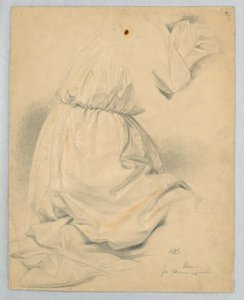 Piirustus, tutkimus "Communion of t", 1846 tekijältä Daniel Huntington