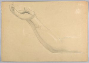Piirustus, C-kappaleen kaksoiskappaleen luonnos, 1850. tekijältä Daniel Huntington