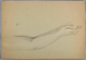 Piirustus, C-kappaleen kaksoiskappaleen luonnos, 1850. tekijältä Daniel Huntington