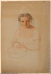 Piirustus, tutkimus "Ichabod Crane", 1861. tekijältä Daniel Huntington