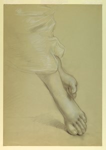 Piirros, luonnos "Oikeus ja Pe", 1878 tekijältä Daniel Huntington