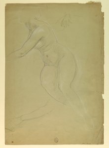 Piirros, luonnos "Oikeus ja Pe", 1886 tekijältä Daniel Huntington