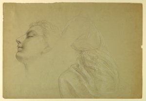Piirros, luonnos "Oikeudenmukaisuus ja rauha", 1886 tekijältä Daniel Huntington