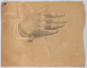 Piirustus, tutkimus "Martha Reprove", helmikuu 1855. tekijältä Daniel Huntington