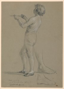 Piirustus, luonnos "Martha Washingtonin vastaanotto", 1860 tekijältä Daniel Huntington