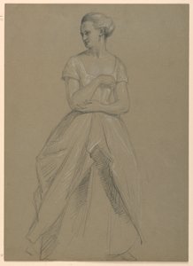 Piirustus, luonnos "Martha Washingtonin vastaanotto", 1860 tekijältä Daniel Huntington