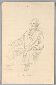Piirros, Tutkimus "Tieteellinen ryhmä", 1858 tekijältä Daniel Huntington