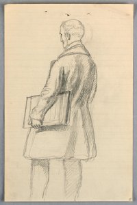 Piirros, Tutkimus "Tieteellinen ryhmä", 1858 tekijältä Daniel Huntington