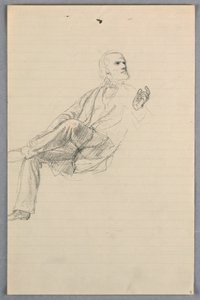 Piirros, Tutkimus "Tieteellinen ryhmä", 1858 tekijältä Daniel Huntington