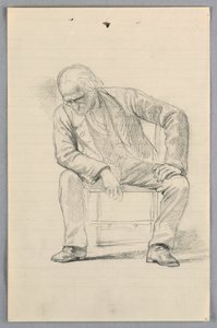 Piirros, Tutkimus "Tieteellinen ryhmä", 1858 tekijältä Daniel Huntington