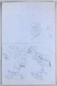 Piirros, Tutkimus "Tieteellinen ryhmä", 1858 tekijältä Daniel Huntington