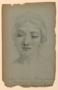 Piirustus, tutkimus "Kultaseppä", 5. kesäkuuta 1883. tekijältä Daniel Huntington