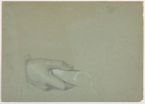 Piirros, tutkimus "Tribute Money" -teosta, 1852 tekijältä Daniel Huntington