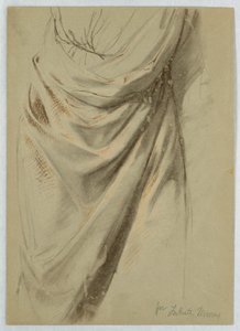 Piirros, tutkimus "Tribute Money" -teosta, 1852 tekijältä Daniel Huntington