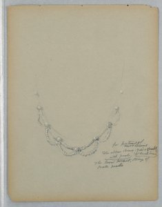 Piirros, Tutkimus kaulakorusta rouva George Lewisin muotokuvassa, 1800-luvun loppupuoli. tekijältä Daniel Huntington