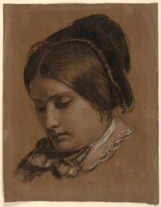 Piirros, Taiteilijan vaimo Sophie, 1853 tekijältä Daniel Huntington