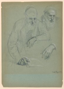 Piirros, Kaksi Daniel Hunin opusta, 1881 tekijältä Daniel Huntington