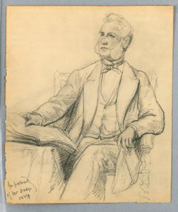 Piirros, William E. Dodge istumassa, 1884 tekijältä Daniel Huntington