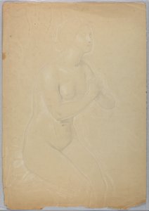 Nainen alastonkuva, tutkielma "A Magdalen" tekijältä Daniel Huntington