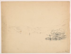 Brienz-järven länsiranta, Sveitsi tekijältä Daniel Huntington