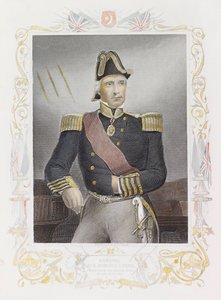 Amiraali Sir Edmund Lyons (värillinen kaiverrus)