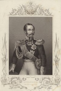 Aleksanteri II, Venäjän keisari (18181881) (kaiverrus). tekijältä Daniel John. Pound