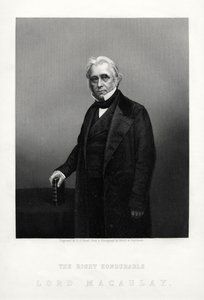 Thomas Babington Macaulay, brittiläinen runoilija, historioitsija ja Whig-poliitikko, v. 1880. tekijältä Daniel John Pound