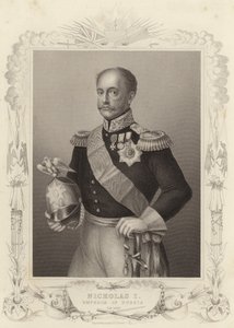 Tsaari Nikolai I, Venäjän keisari (kaiverrus) tekijältä Daniel John. Pound