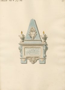 Chiswickin kirkon Edward Crispin muistomerkki tekijältä Daniel Lysons