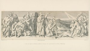 Englannissa ilmestyy tulinen tähti, uhkaava katastrofi, ja Malmesburyn munkki apostrofoi sen. tekijältä Daniel Maclise