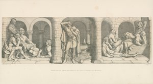 Harold ja saksit ovat suljettuina Beaurainin linnassa lähellä Montreuilia tekijältä Daniel Maclise