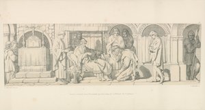 Normandiasta palannut Harold esittelee itsensä Edward Tunnustajalle tekijältä Daniel Maclise