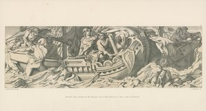 Haroldin laiva jumissa Normanin rannikolla Ponthieun kreivin Guyn alueella tekijältä Daniel Maclise