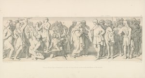 Morcar, valittu Earl of Northumbrian, Tostigin sijasta, Harold välittää Nuneios of the Electionin kanssa tekijältä Daniel Maclise