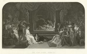 Näytelmäkohtaus Hamletissa tekijältä Daniel Maclise