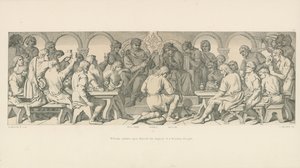 William myöntää Haroldille normanniritarin arvon tekijältä Daniel Maclise
