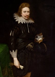 Yksityiskohta William Cavendishin muotokuvasta, 1624 tekijältä Daniel Mytens